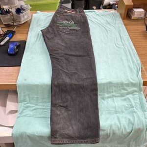 Gray Jeans with Embroidered Pocket